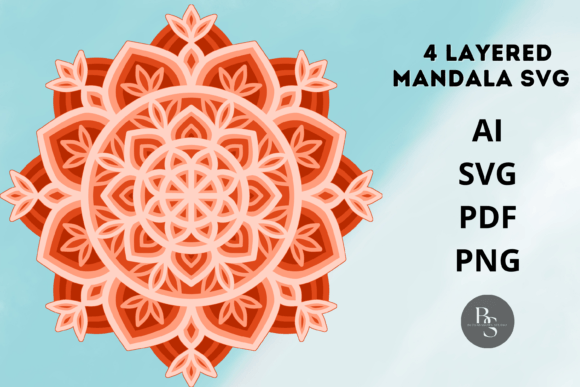 3D Layered Mandala SVG