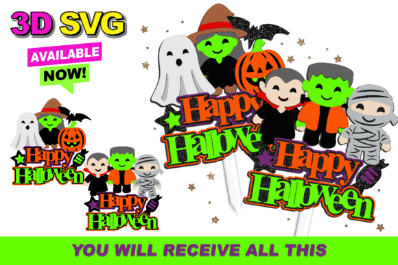 Cute Halloween Monster Topper 3D SVG: A Designer’s Review