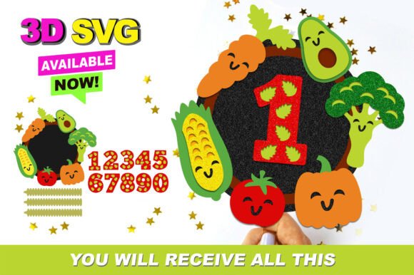 Cute Vegetable Cake Topper 3D SVG: A Designer’s Real‑Use Review