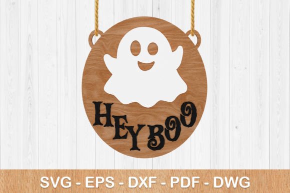 Hey BOO Halloween Laser Cut 3D SVG for Autumn Publishing