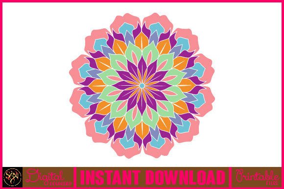 Mandala 3D Layered SVG Cut File-103: Graphics for Crafts-Driven Branding