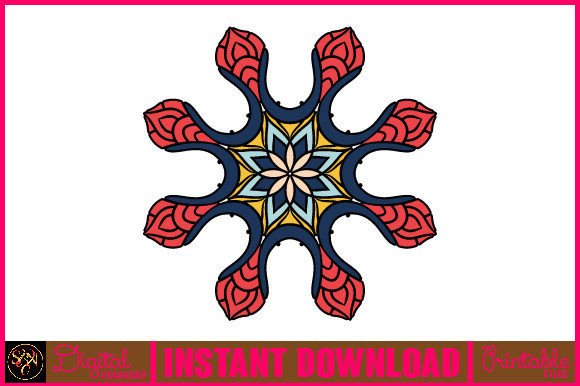 Mandala 3D Layered SVG Cut File-65 for Crafts & Graphics