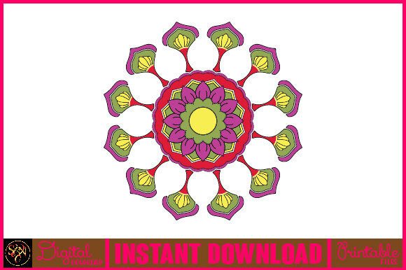Mandala 3D Layered SVG Cut File-69 for Graphics & Crafts