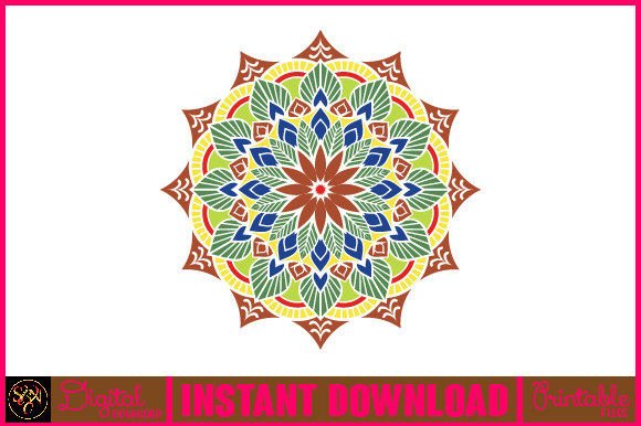 Mandala 3D Layered SVG Cut File-88: Graphics for Crafts Brands