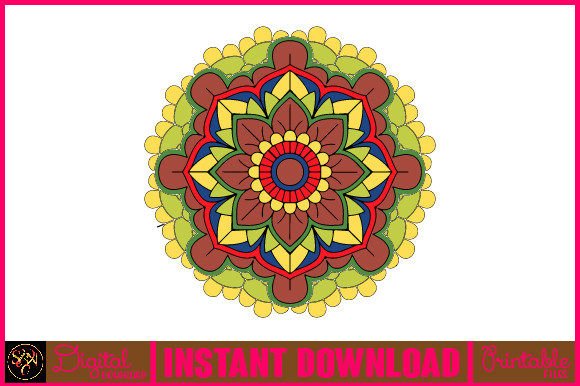 Mandala 3D Layered SVG Cut File-91: Graphics & Crafts Asset